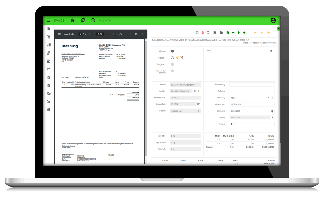 Digitales Kreditorenmanagement mit cisbox Invoice aus dem PC